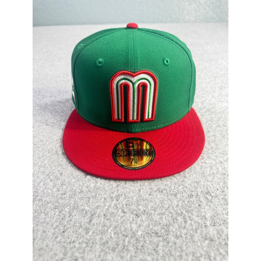 New Era 59FIFTY Mexico World Baseball Classic WBC Fitted Hat 7 1/4 Green Red